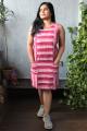 SoftStripes Handblock Cotton Shift Dress